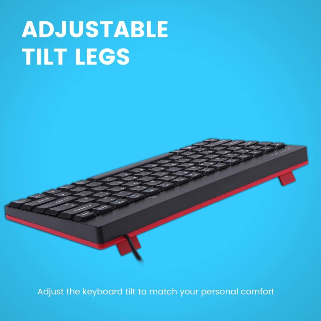 Perixx PERIBOARD-422 Wired USB-C Mini Keyboard, USB Type C Connector, Black, US English Layout